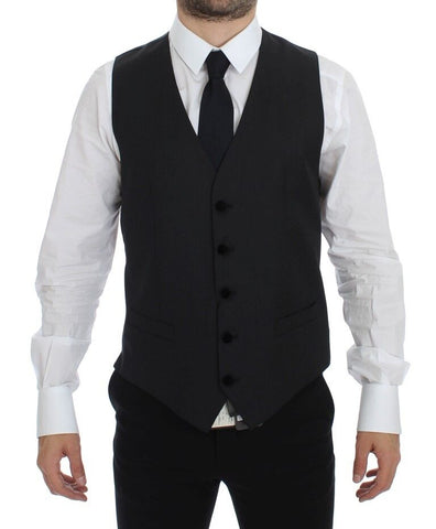 Gray Wool Formal Dress Vest Gilet Weste Dolce & Gabbana