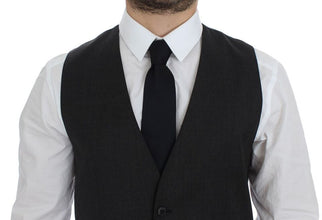Gray Wool Formal Dress Vest Gilet Weste Dolce & Gabbana