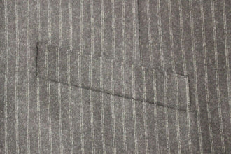 Gray Striped Wool Single Breasted Vest Dolce & Gabbana