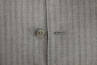 Gray Striped Wool Single Breasted Vest Dolce & Gabbana