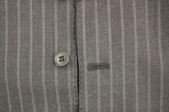 Gray Striped Wool Logo Vest Gilet Weste Dolce & Gabbana
