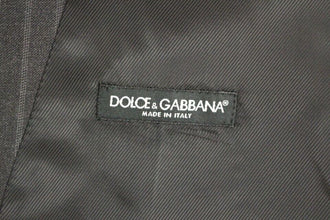 Gray Striped Wool Logo Vest Gilet Weste Dolce & Gabbana