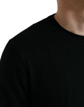 Dolce & Gabbana Black Wool Round Neck Pullover Sweater