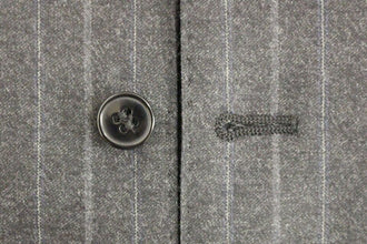 Gray Striped Wool Logo Vest Gilet Weste Dolce & Gabbana
