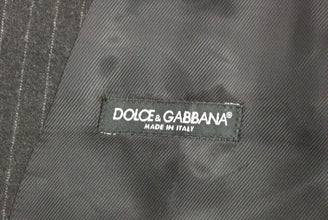 Gray Striped Wool Logo Vest Gilet Vests Dolce & Gabbana