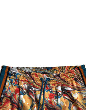 Dolce & Gabbana Multicolor Marble Print Satin Pants