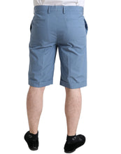 Dolce & Gabbana Sky Blue Cotton Folded Hem Men Bermuda Shorts