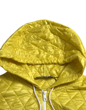 Dolce & Gabbana Yellow Nylon Quilted Hooded Pullover Jacket