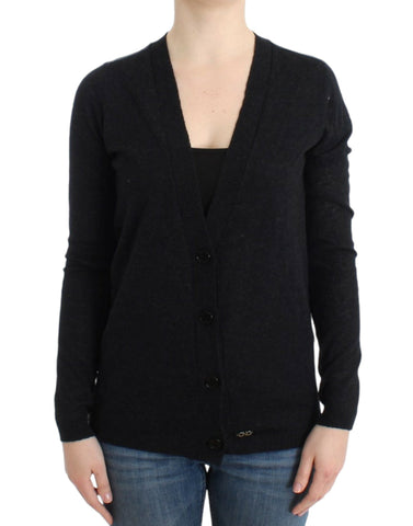 Gray wool alpaca cardigan Costume National
