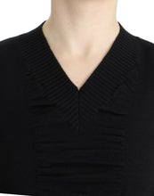 Black V-neck wool sweater Costume National