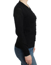 Black V-neck wool sweater Costume National