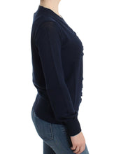 Dark blue V-neck wool sweater Costume National