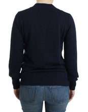Dark blue V-neck wool sweater Costume National