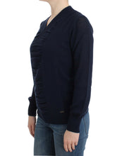 Dark blue V-neck wool sweater Costume National