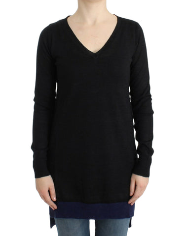 Black V-neck lightweight sweater Costume National