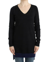 Black V-neck lightweight sweater Costume National
