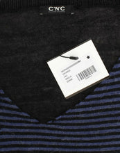 Black striped V-neck sweater Costume National