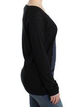Black striped V-neck sweater Costume National