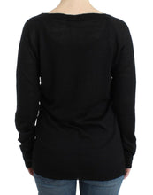 Black striped V-neck sweater Costume National