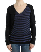 Black striped V-neck sweater Costume National