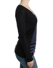 Black striped V-neck sweater Costume National