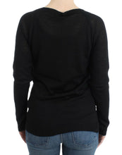 Black striped V-neck sweater Costume National