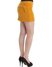 Yellow corduroy mini skirt Costume National