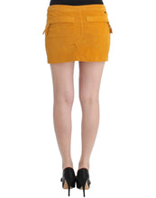 Yellow corduroy mini skirt Costume National