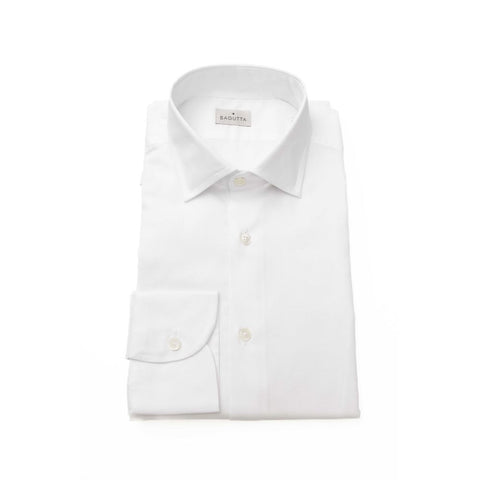 White Cotton Men's Shirt Bagutta