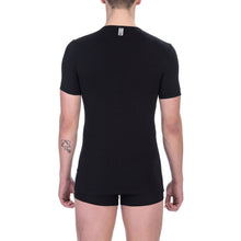 Black Cotton Men's T-Shirt Bikkembergs