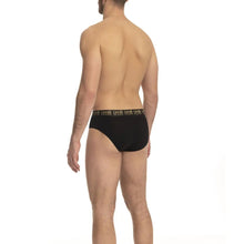 Black Cotton Men's Brief Pair Cavalli Class
