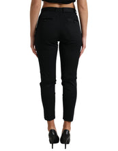 Dolce & Gabbana Black Mid Waist Skinny Cropped Pants