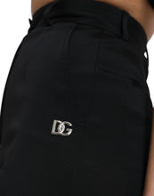 Dolce & Gabbana Black Wool Stretch High Waist Skinny Pants