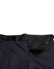Dolce & Gabbana Blue Wool Cropped Tapered Pants