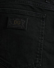 Dolce & Gabbana Black Cotton Stretch Bermuda Denim Shorts