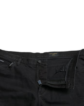 Dolce & Gabbana Black Cotton Stretch Bermuda Denim Shorts