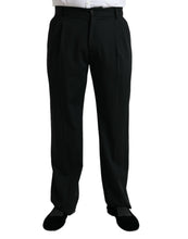 Dolce & Gabbana Black Wool Formal Straight Fit Dress Pants