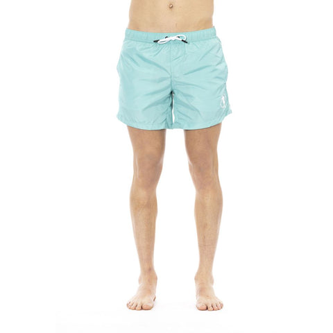 Light Blue Polyester Men Swim Short Bikkembergs