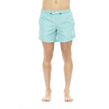 Light Blue Polyester Men Swim Short Bikkembergs