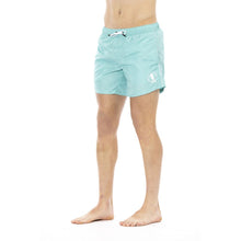 Light Blue Polyester Men Swim Short Bikkembergs