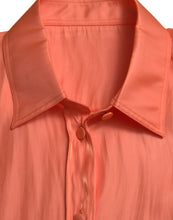 Dolce & Gabbana Peach Long Sleeve Button Down Blouse Top
