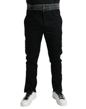 Dolce & Gabbana Black Gray Slim Cotton Denim Jeans Pants