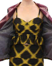 Purple checkered blazer jacket House of Holland
