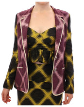 Purple checkered blazer jacket House of Holland