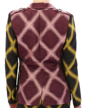 Purple checkered blazer jacket House of Holland