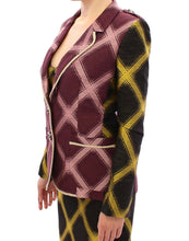 Purple checkered blazer jacket House of Holland