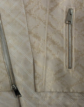 Beige brocade sleeveless jacket Zeyneptosun