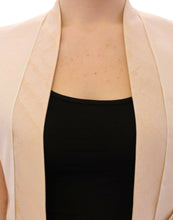 Beige brocade sleeveless jacket vest Zeyneptosun