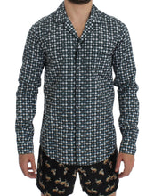 Green Hat Print Cotton Pajama Shirt Sleepwear Dolce & Gabbana