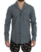 Green Hat Print Cotton Pajama Shirt Sleepwear Dolce & Gabbana